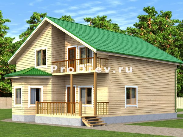 Полутораэтажный проект 9х12 м