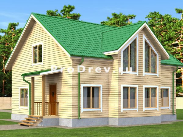 Полутораэтажный проект 10х10 м
