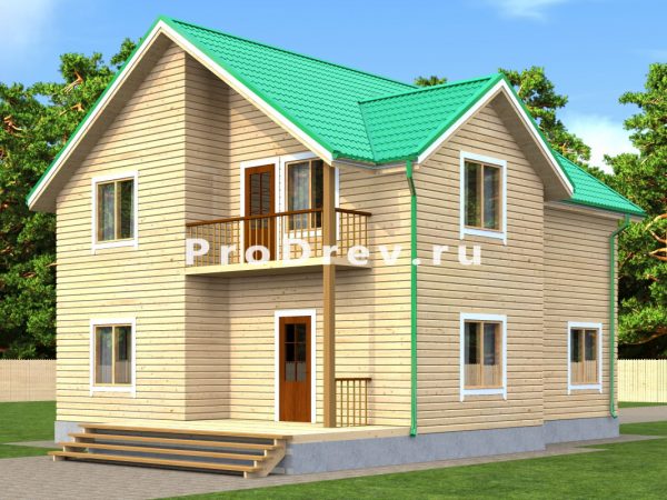 Полутораэтажный проект 9х10 м
