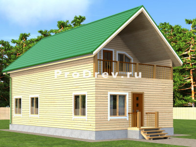 Каркасный дом 6 на 12 для узкого участка "Кольбейн"