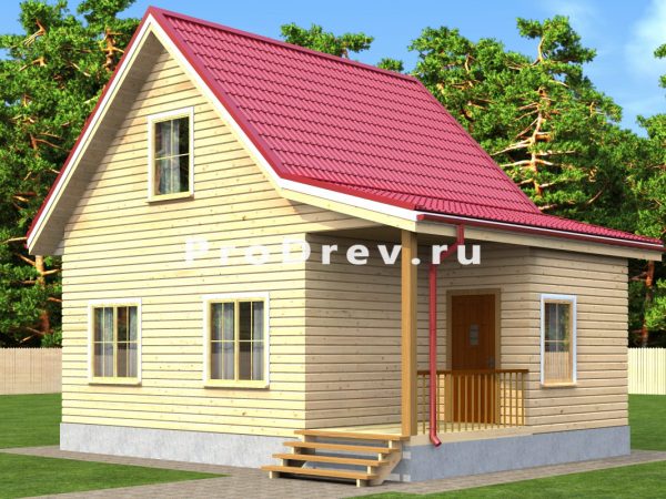 Мансарда проект 6х8 м