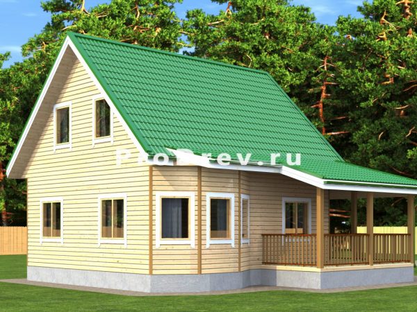 Полутораэтажный проект 7х8 м