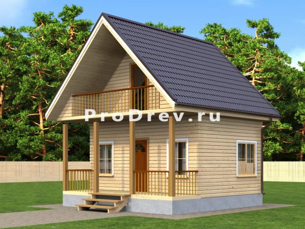 Полутораэтажный проект 4х6 м