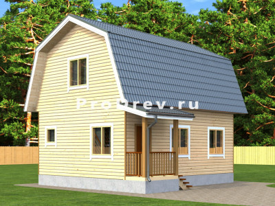 Недорогой каркасный дом 7х8 "Стейнмод"