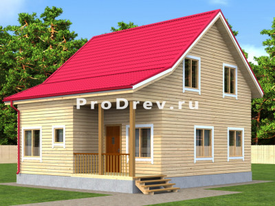 Каркасный дачный дом 7х9 "Торгнир"