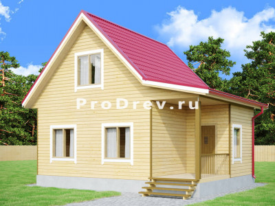 Недорогой каркасный дом 6х8 "Аудун"