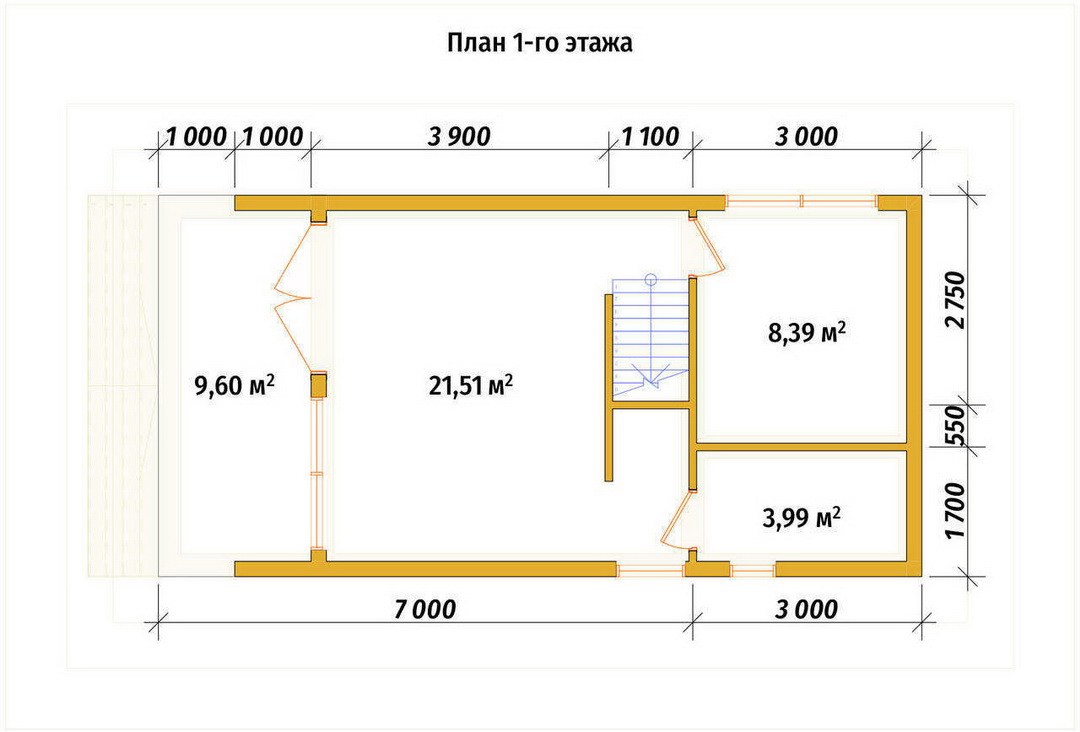 Каркасный барнхаус 5 на 8 - проект по цене от 2748000 рублей