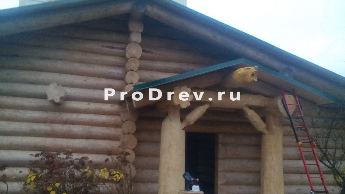 Баня из бревна ручной рубки 6х10 в Костроме