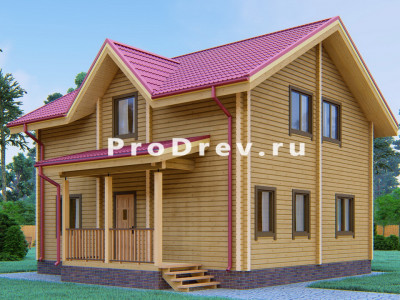 Дом из клееного бруса 9х9