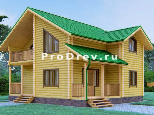 Полутораэтажный проект 8х9 м