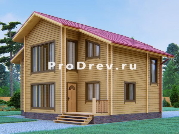Полутораэтажный проект 10х11 м