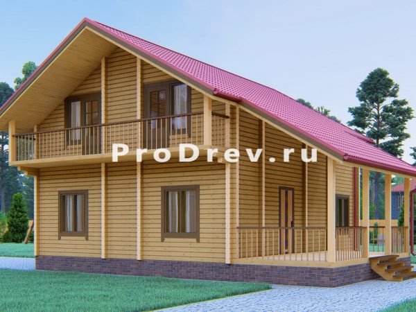 Полутораэтажный проект 9х12 м