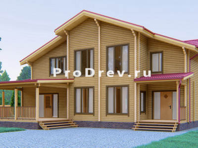 Дом из клееного бруса 15х18