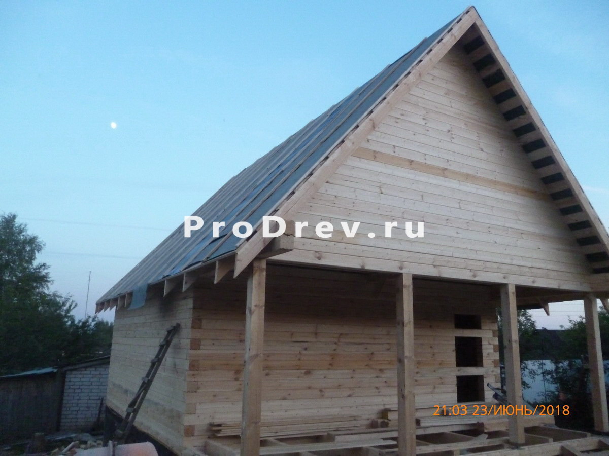 Дом-баня 6х8 из профилированного бруса в Нижегородской области