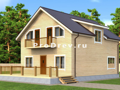 Дом из бруса 8х10 "Хутор"